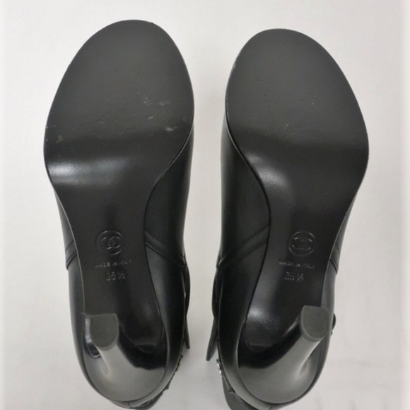 Chanel Cap Toe Ankle Boot Black Leather - Picture 6 of 8